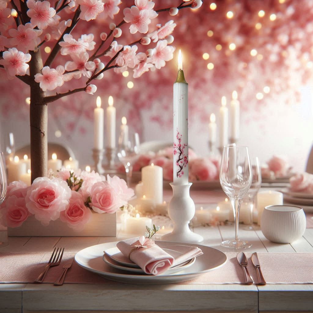 Pinky Cherry Blossom Candles(Buy More Pay Less)