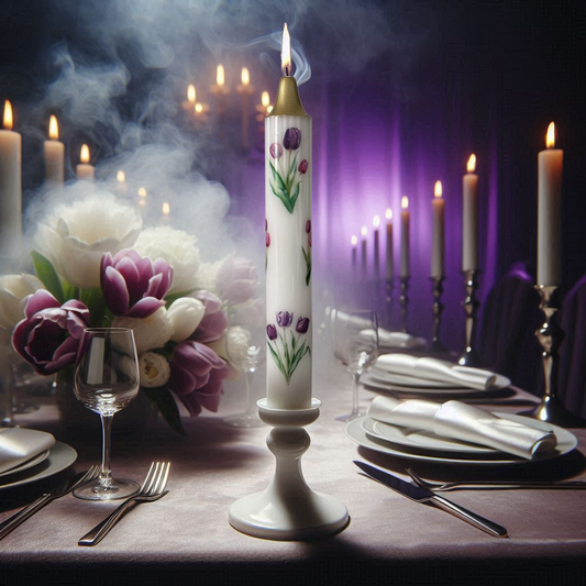 Purple Tulip Candles(Buy More Pay Less)