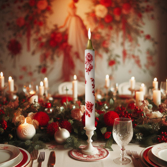 Red Floral Candles(Buy More Pay Less)