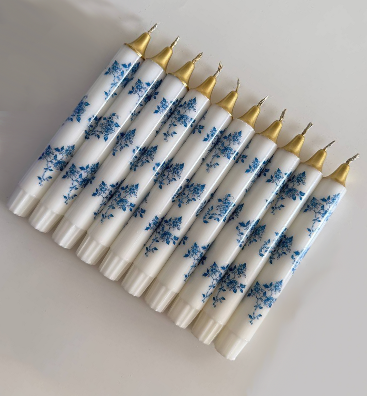Blue Floral Candles (Buy More, Pay Less)