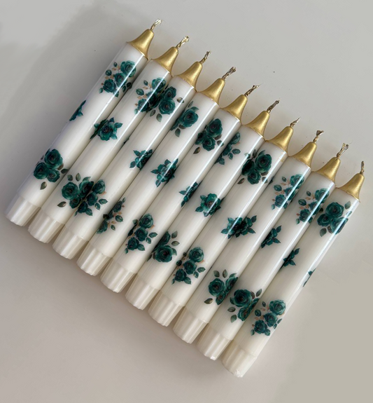 Green Roses Candles(Buy More Pay Less)