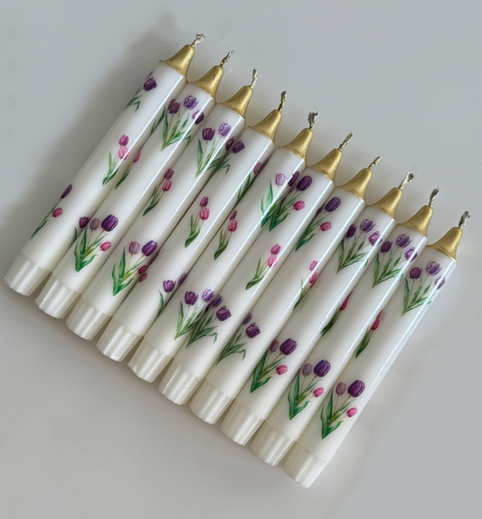 Purple Tulip Candles(Buy More Pay Less)